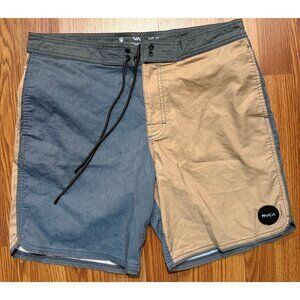 RVCA VA Nature Board Shorts Mens 34 7" Colorblock Swim Trunks